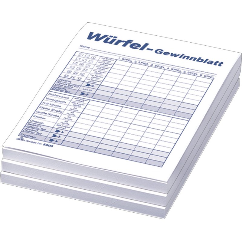 RNK Verlag bloc de jeu gagnant, A6, 85 feuilles, 3 pièces