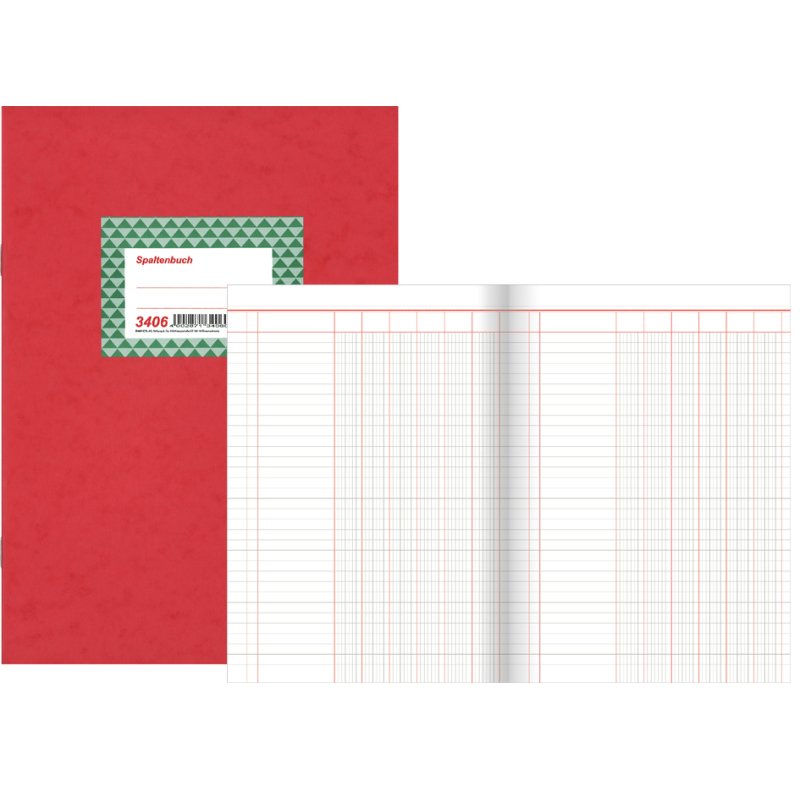 RNK Verlag Livre de caisse, A4, 16 colonnes, 30 feuilles