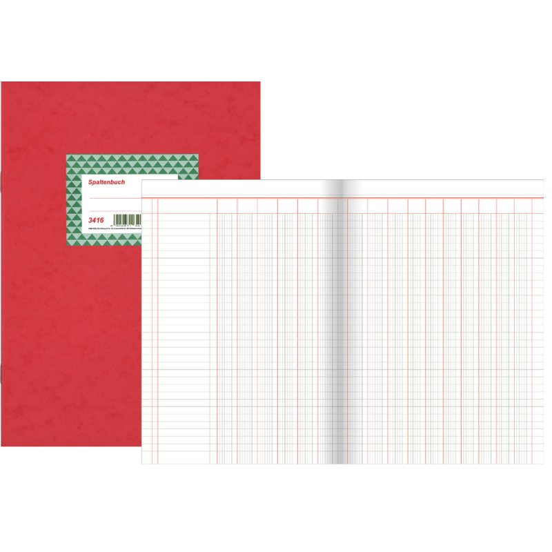 RNK Verlag Livre de caisse, A4, 16 colonnes, 30 feuilles