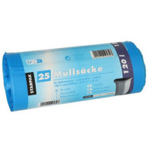 STARPAK vuilniszakken HDPE, 70 liter, transparant, 25 stuks