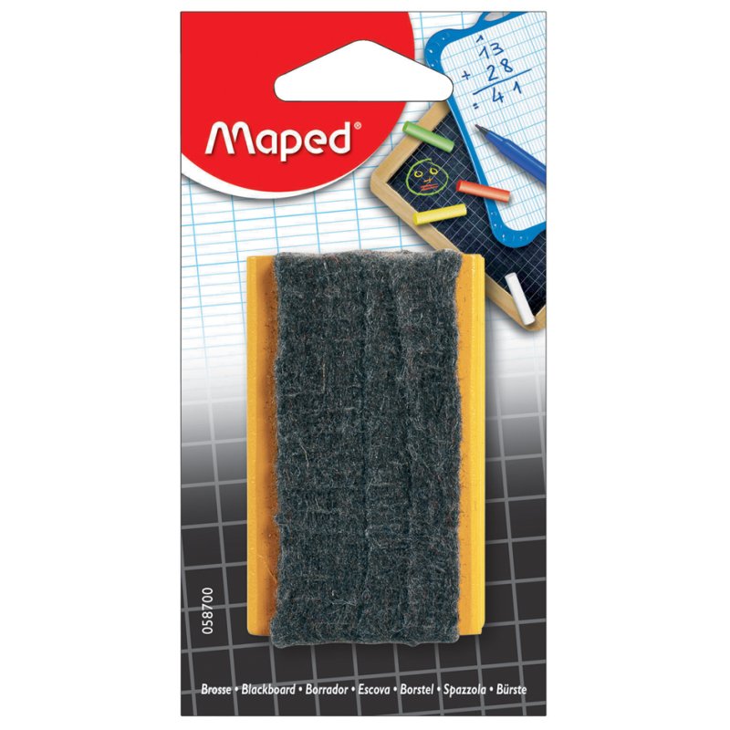 Maped schuurspons, oranje/antraciet, voor krijt, 69×44×23 mm