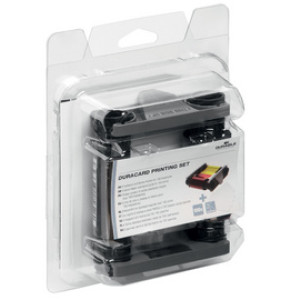 DURABLE accessoireset PRINTING SET voor kaartprinter DURACARD, YMCKO-klintband, 100 plastic kaarten