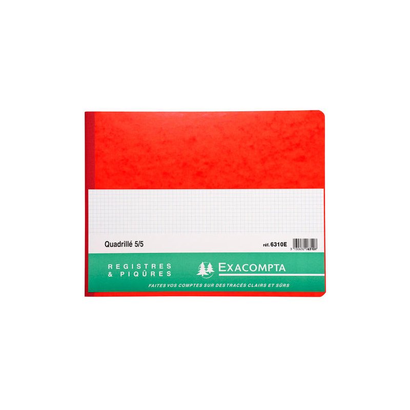 EXACOMPTA ruitjesblocnote 5×5, liggend formaat 250×320 mm, 80 pagina's