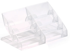 DURABLE business card holder, clear plastic, for 240 cards