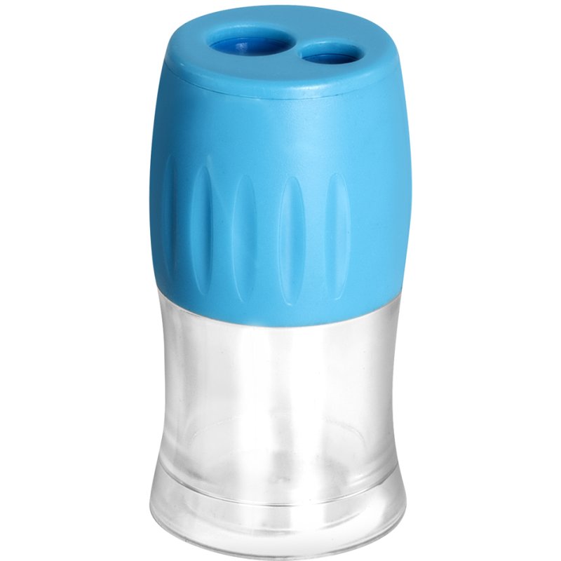 Wonday taille-crayon double Liberty, plastique, assortiment bleu et rouge
