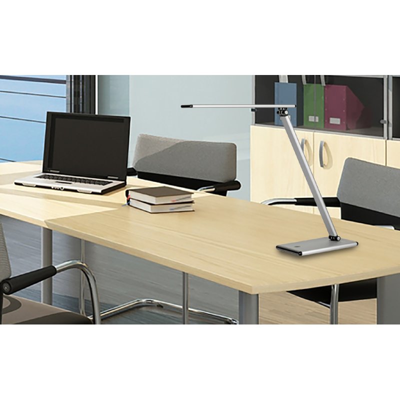 UNiLUX LED desk lamp TERRA, metal grey, 7.4W, 680 lumen
