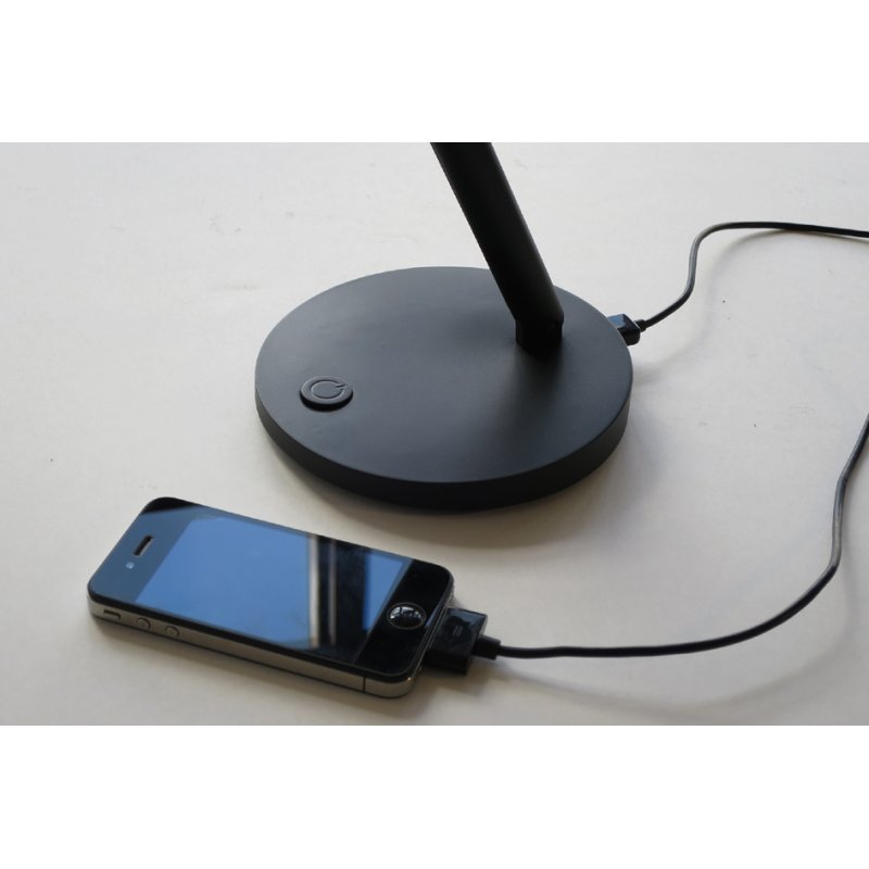 UNiLUX LED desk lamp JACK, black, USB connection, 5W