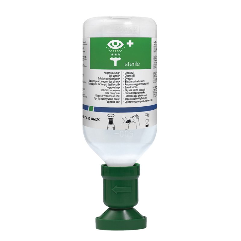 FIRST AID ONLY oogspoeling, steriele zoutoplossing 0,9%, 500 ml