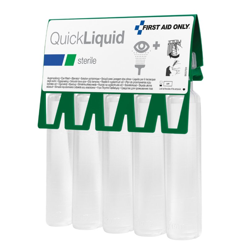 FIRST AID ONLY oogdouche Quick Liquid, eerste hulp, 20 ml ampullen, 5 stuks