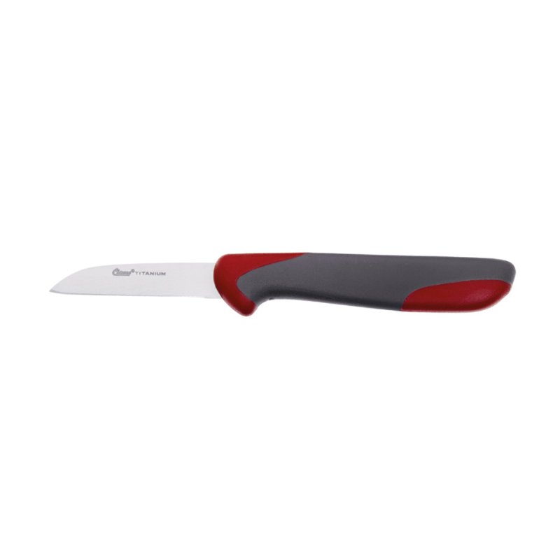 Clauss keukenmes Titanium, titanium nitride coating, grijs/rood, 16 cm