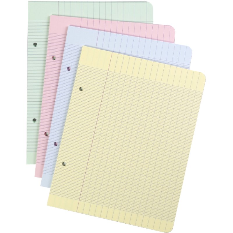 Clairefontaine perforated loose-leaf sheets, A4, lined, coloured, 200 pages