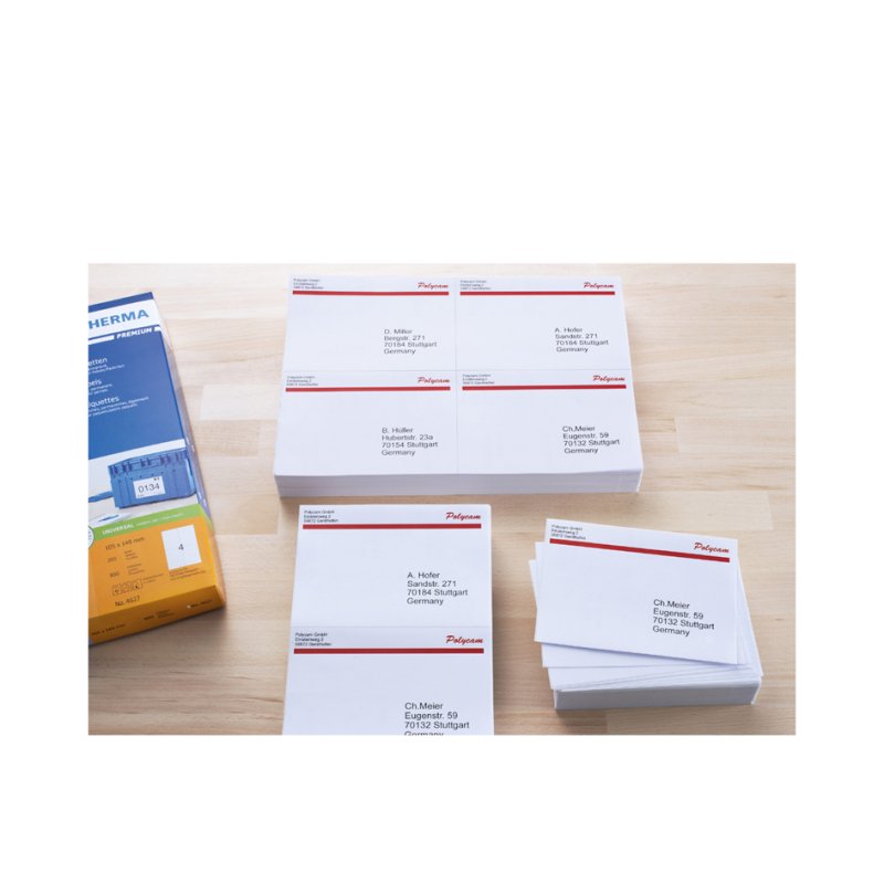 HERMA Étiquettes universelles Premium, blanc, 105 × 148 mm, 800 pièces