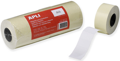 APLI etiketten voor prijstangs, 26 × 16 mm, wit, 6 rollen