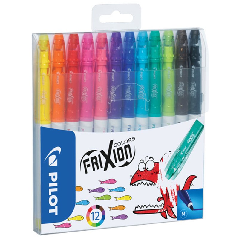 PILOT stylos effaçables FRIXION COLORS, 12 pièces, 0,63 mm