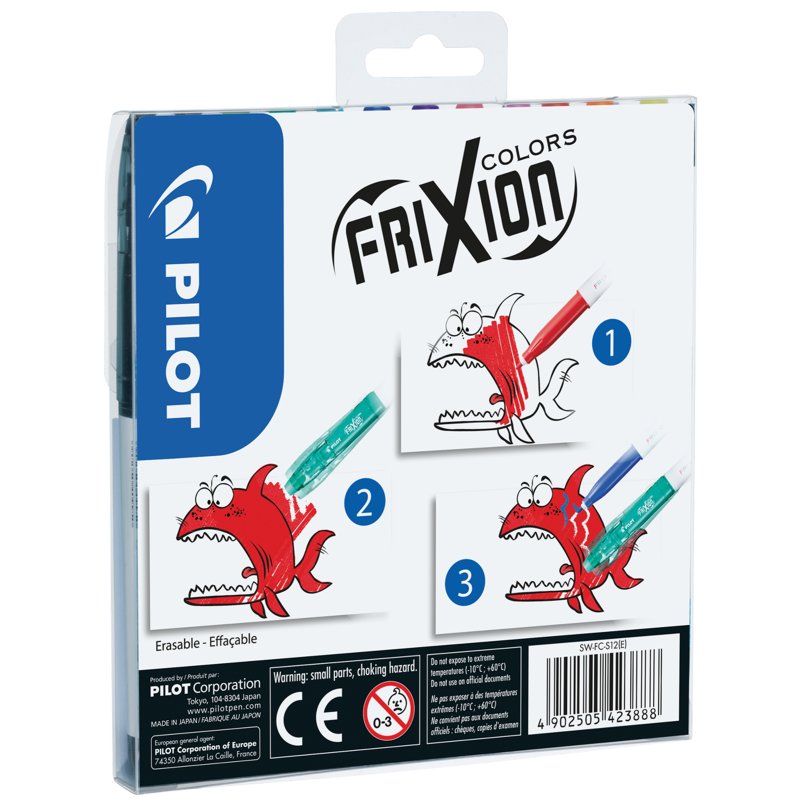 PILOT stylos effaçables FRIXION COLORS, 12 pièces, 0,63 mm
