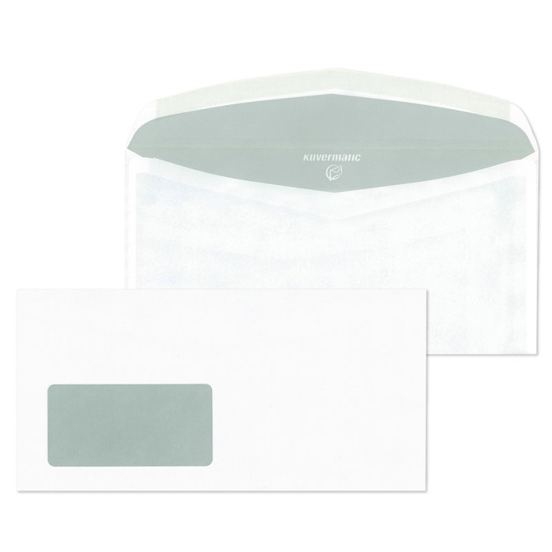 MAILmedia enveloppes DIN C5, fenêtre gauche, 162 × 229 mm, blanc, 500 pièces