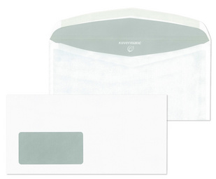 MAILmedia enveloppen C6/5 met venster links, 114 × 229 mm, wit, 1000 stuks