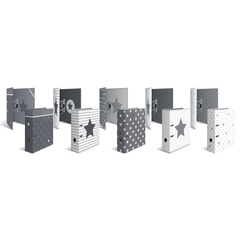 HERMA lever arch files assortment Moti, 70 mm spine width, 10 pieces