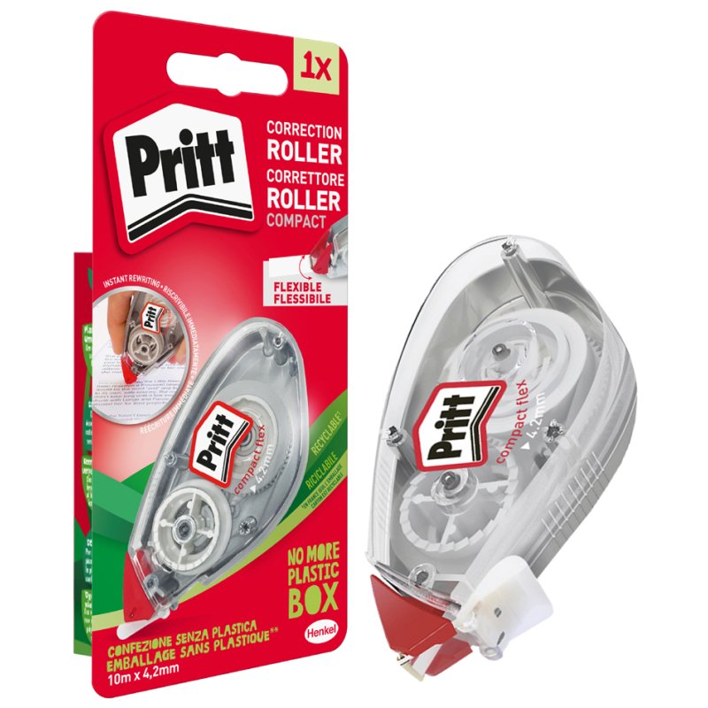 Pritt correcteur en bande compact fluide, 4,2 mm × 10 m, pointe flexible