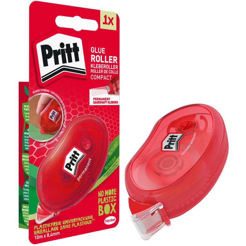 Pritt roller adhésif compact, non-permanent, 8,4 mm × 10 m