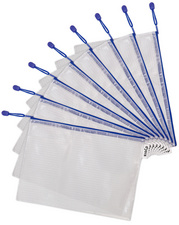 djois ritssluitingzak A4, PVC, blauw, 315×225 mm