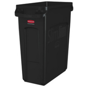 Rubbermaid afvalbak Slim Jim met ventilatie, 60 liter, blauw