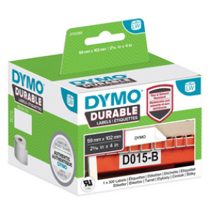 DYMO LabelWriter etiketten High Performance, 104×159 mm, wit, 200 stuks