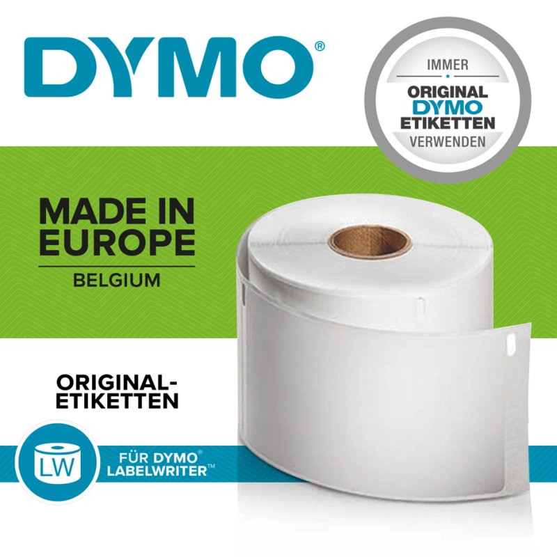 DYMO LabelWriter etiketten High Performance, 19×64 mm, wit, 2×450 stuks