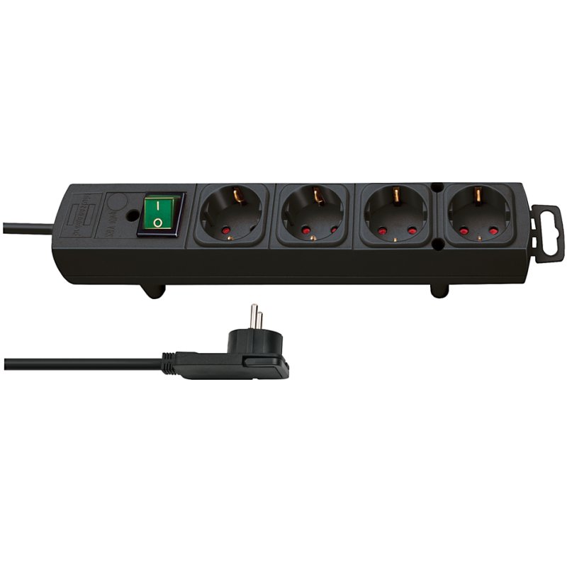 brennenstuhl power strip Comfort-Line Plus, 4-way, black, 2.0 m cable
