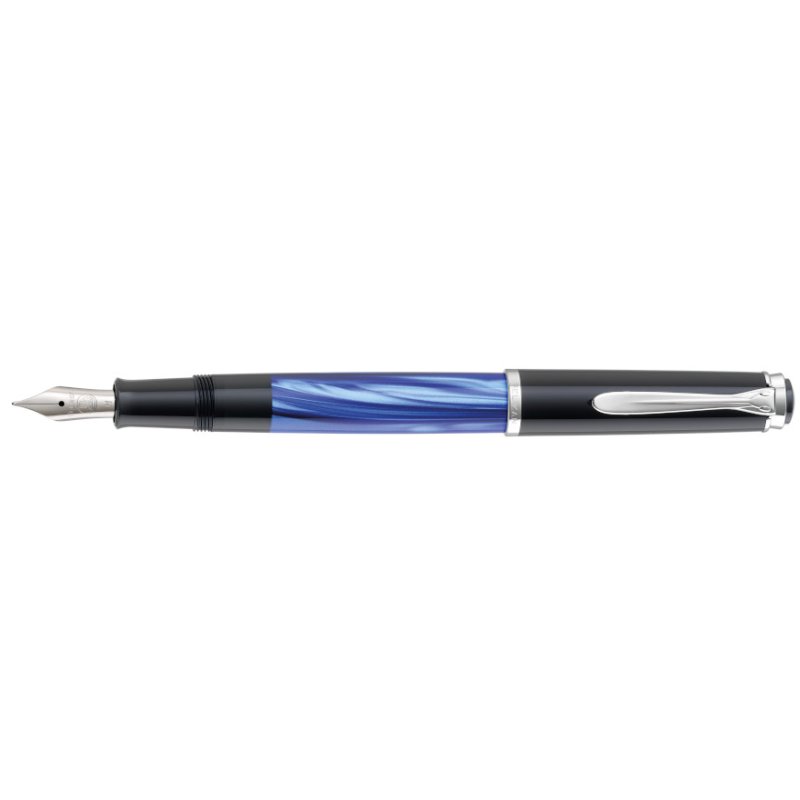 Pelikan stylo plume M 205, marbre bleu, pointe B