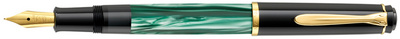 Pelikan vulpen M 200, groen gemarmerd, puntbreedte M