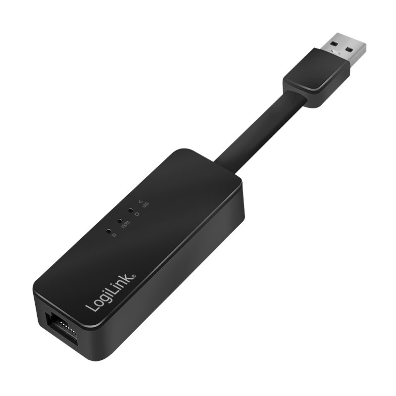 LogiLink USB 3.0 Gigabit Ethernet adapter, black, 1000 Mbit/s