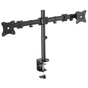 DIGITUS universele dual monitorarm met klemvoet, zwart, 27 inch, VESA 75×75/100×100 mm