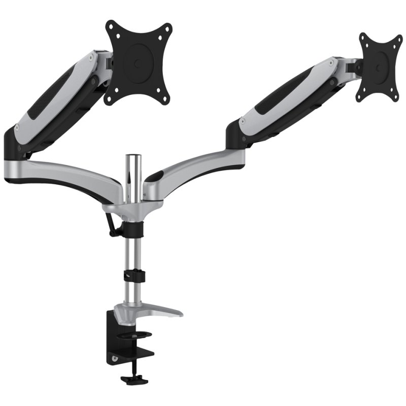 DIGITUS dubbele monitor arm LCD/LED-schermen, 15-32 inch, klemvoet, VESA 75×75/100×100 mm