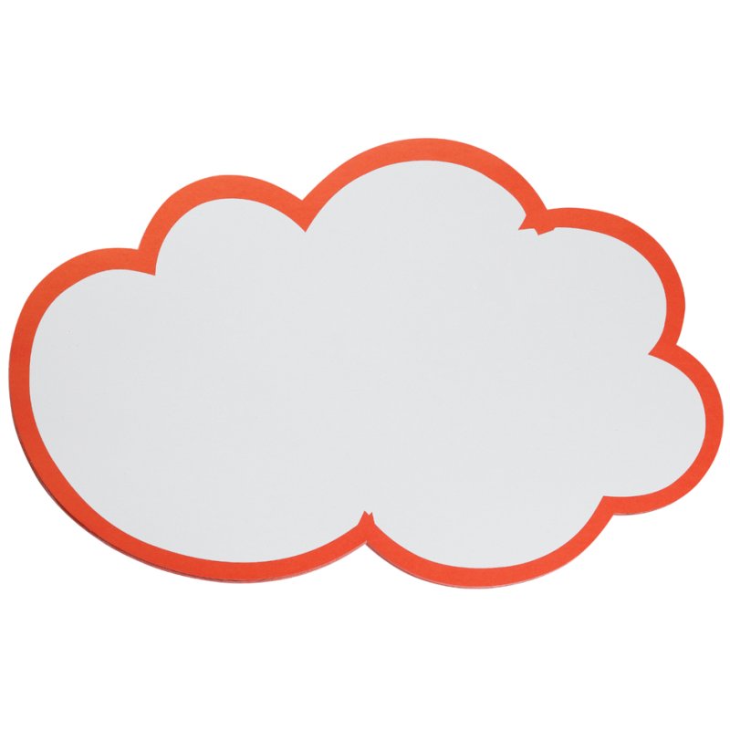 FRANKEN cartes de modération nuage auto-adhésif, blanc bordure rouge, 60×100 mm, 20 pcs