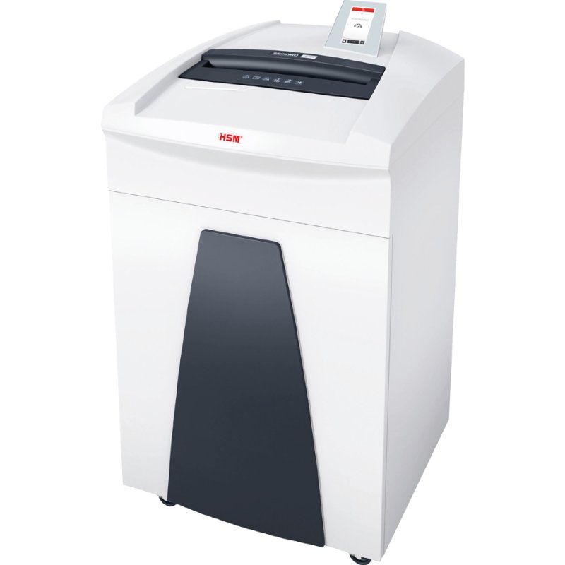 HSM papiervernietiger SECURIO P36i, partikelsnit 4,5×30 mm, 145 liter opvangbak, wit