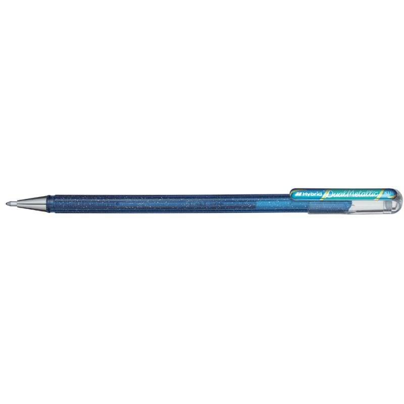 Stylos hybrides Pentel K110-DVX, violet/turquoise, 0,5 mm, effet paillettes