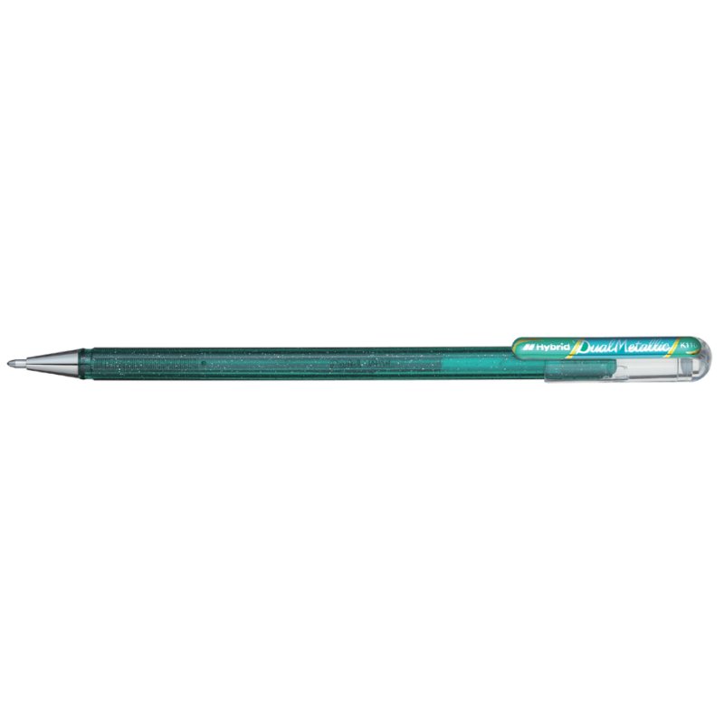 Stylos hybrides Pentel K110-DVX, violet/turquoise, 0,5 mm, effet paillettes
