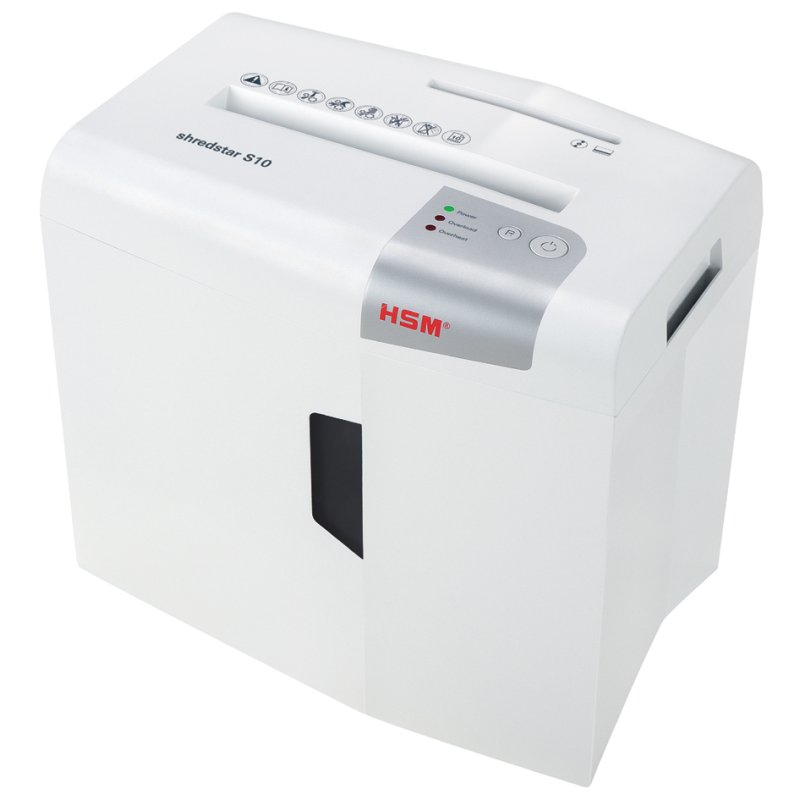 HSM Shredstar S10 papiervernietiger, strokensnit 6 mm, 10 vel, 18 L