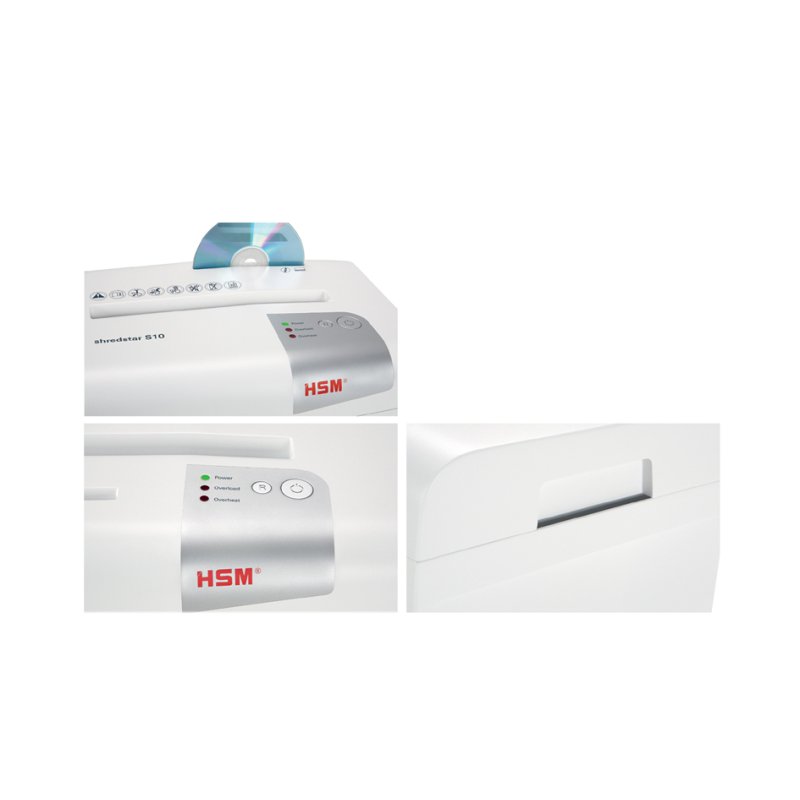HSM Shredstar S10 papiervernietiger, strokensnit 6 mm, 10 vel, 18 L
