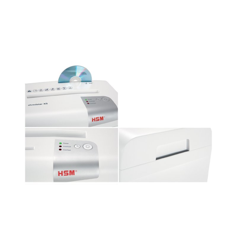 HSM papiervernietiger shredstar X5, particelsnit 4,5×30 mm, P-4, 18 liter