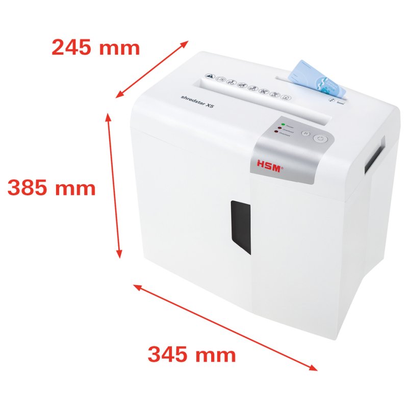 HSM papiervernietiger shredstar X5, particelsnit 4,5×30 mm, P-4, 18 liter