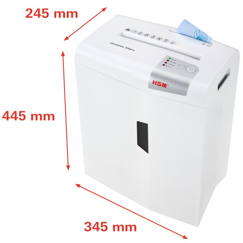 HSM shredstar X6pro papiervernietiger, deeltjessnit 2×15 mm, P-5, 6 vel