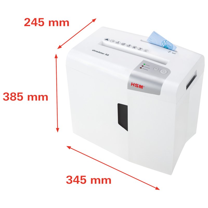 HSM papiervernietiger shredstar X8, deeltjessnit 4,5×30 mm, 8 vel, 18 liter