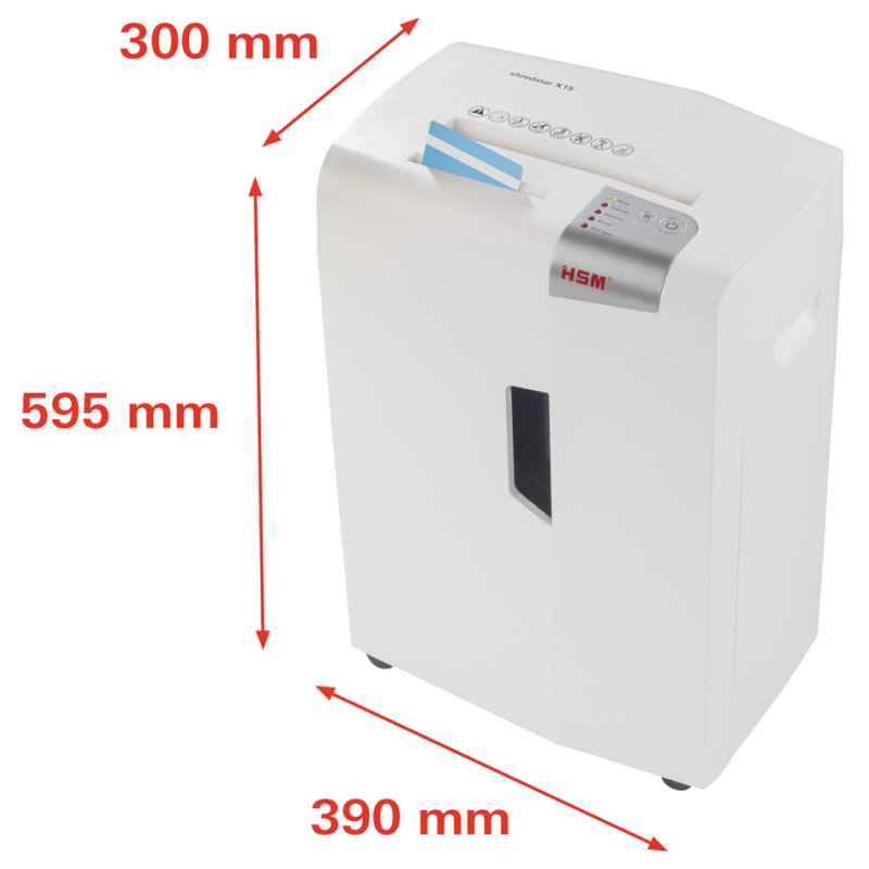 HSM papiervernietiger shredstar X15, 4×37 mm, 15 vel, 26 L