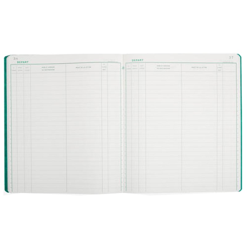 EXACOMPTA registre d'expédition ligné, 320 × 270 mm, 80 pages, 26 lignes