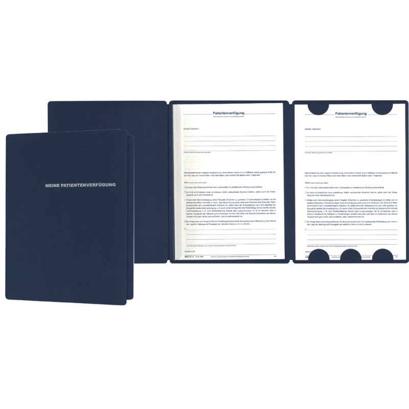 RNK Verlag form folder patient directive 2896, dark blue, 225×310 mm, 2 persons