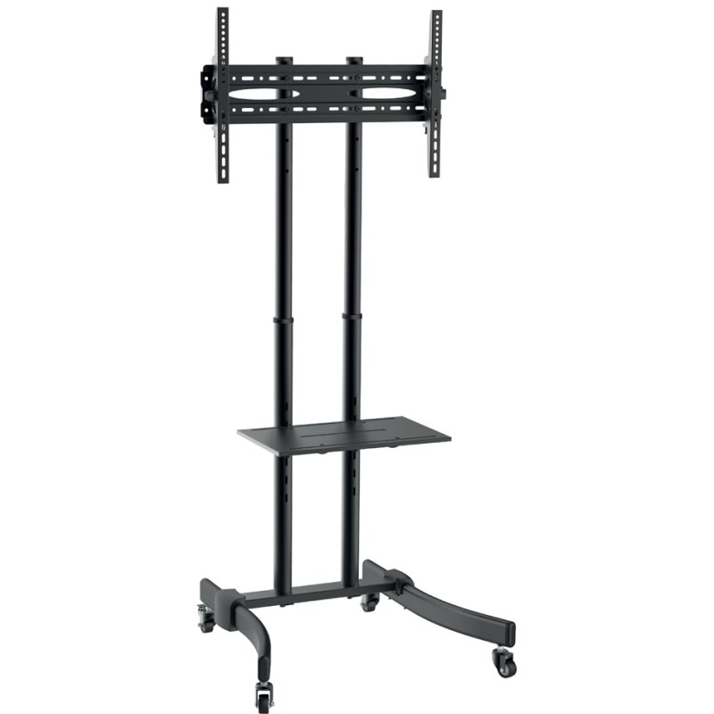 LogiLink TV Stand Mobile Tilting, 37–70 inch, black steel, with castors