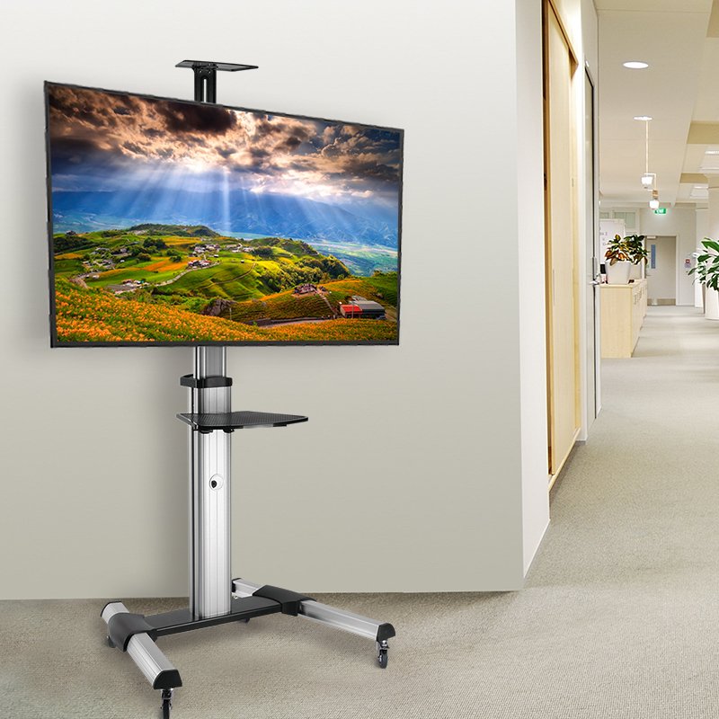 LogiLink Support TV pivotant et inclinable, noir/argent, 37-70 pouces, max 50 kg