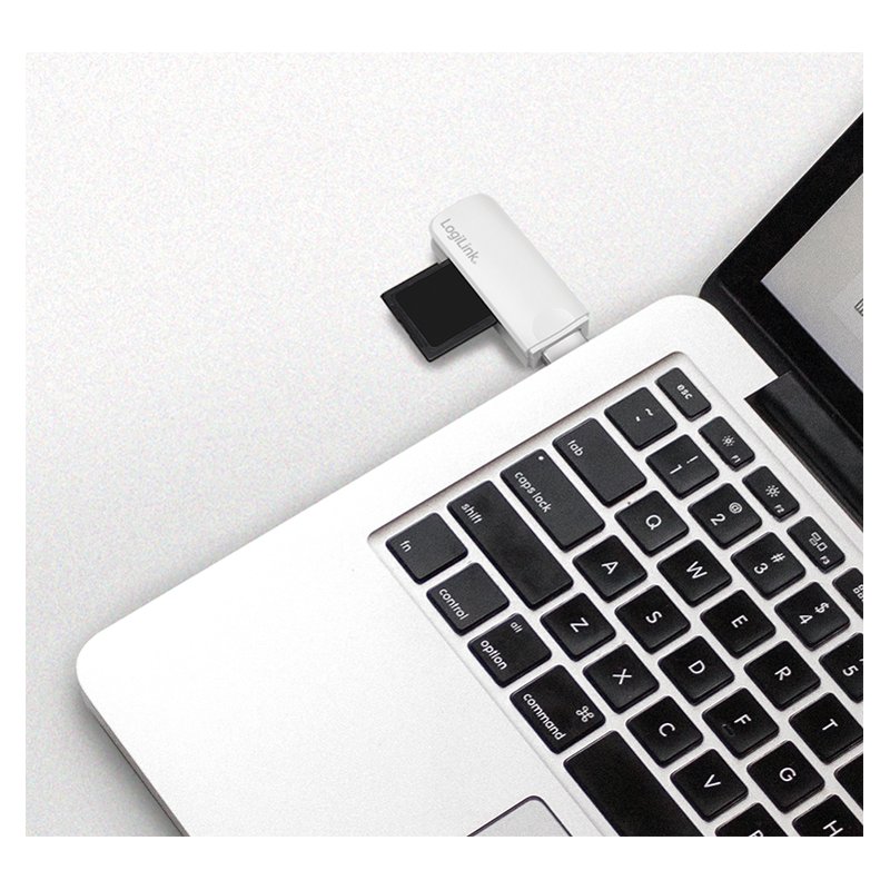 LogiLink Lecteur de cartes USB 3.0 mini, blanc, SD/microSD, 5 Gbit/s